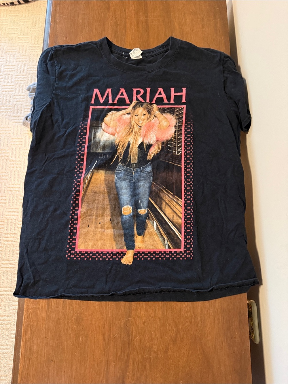 Mariah Carey Tee - Black with Pink Accents